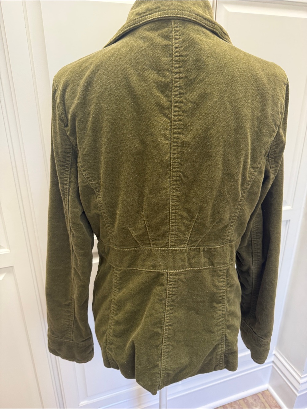 Mossimo Supply Co. Olive Green Double-Breasted Peacoat - Picture 2 of 4